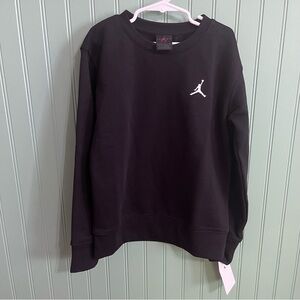 Jordan Black Crewneck with Red Jumpman Tag